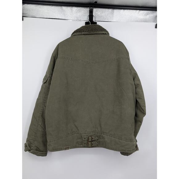 Whispering Smith Bomber Trucker Jacket Sherpa Lined Collar Men's XL Chore Work - Picture 9 of 9